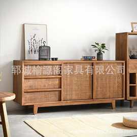 老榆木侘寂风餐边柜家居客厅储物电视柜民宿酒店复古玄关收纳柜