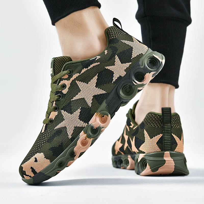 Мужская и женская обувь на открытом воздухе Студенческая походная обувь летающая военная тренировочная обувь камуфляж джунгли через пару случайных походов кроссовки