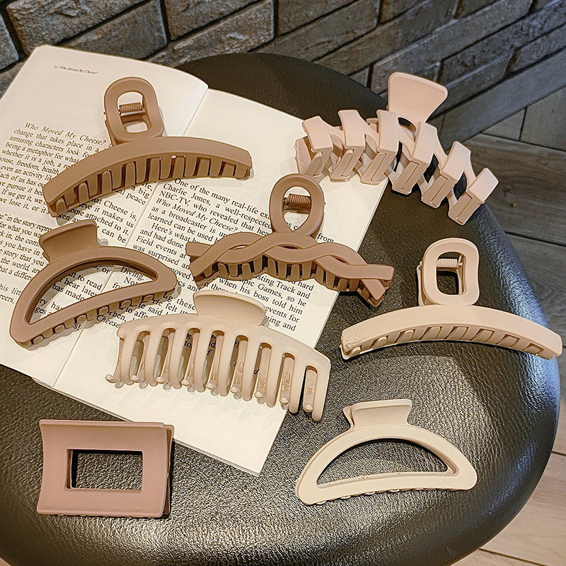 Internet celebridad clip de pelo francés de las mujeres de gran parte posterior de la cabeza horquilla clip de tiburón de alto grado agarre del pelo clip de pelo tocado