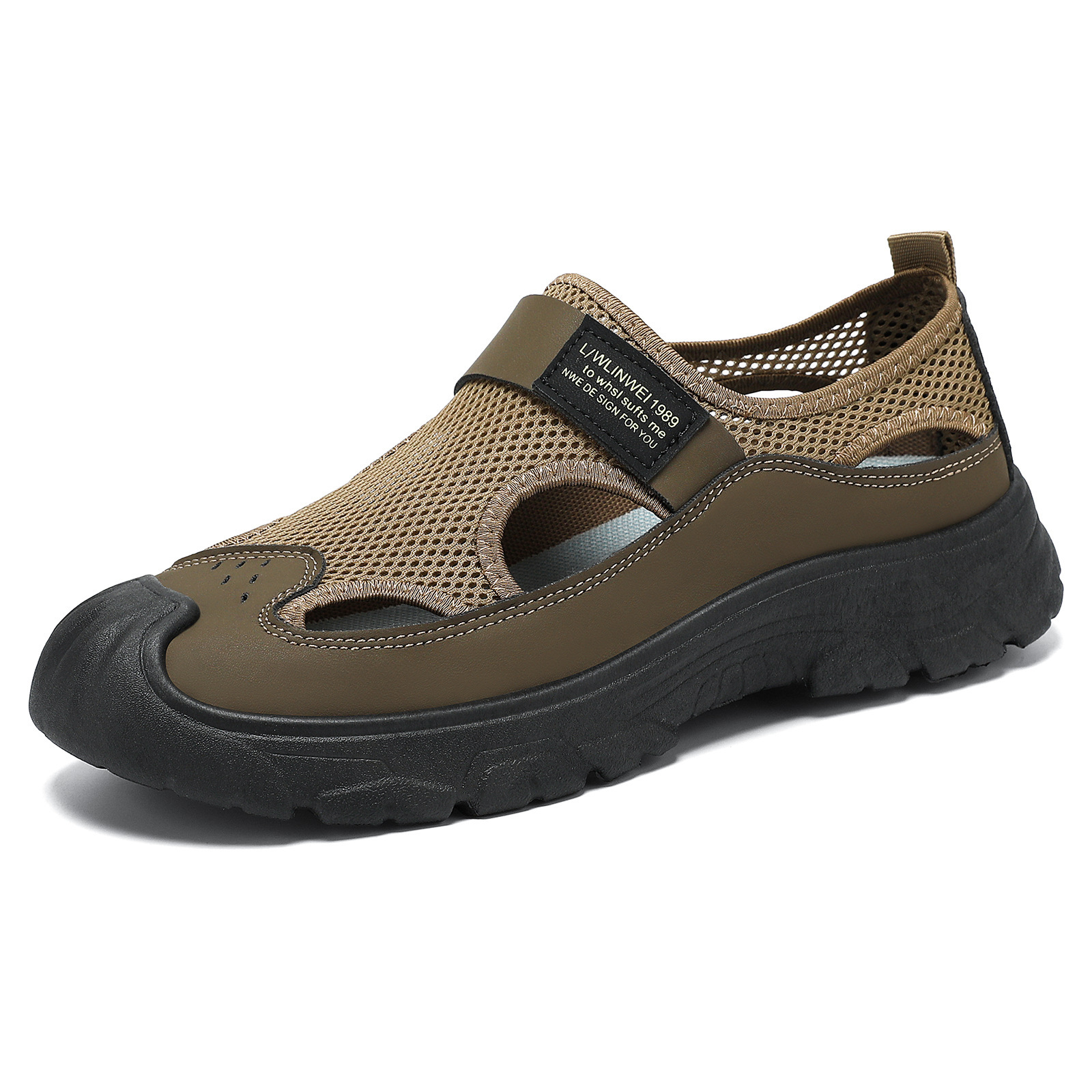 Sandalias de malla transpirables de verano para hombres zapatos casuales de playa al aire libre zapatos de soleas suaves