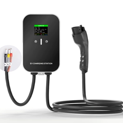 Electric Vehicle Cross-Border Ccs2, Elektrikli avtomobil şarj stansiyaları - american-standard-7kw-color-screen-charging-version-no-2-charging-pile-5m