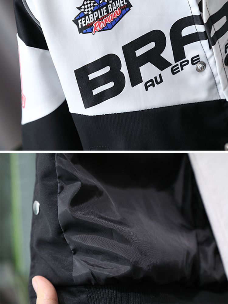 5873 Traje de motocicleta de otoño para niños 2024 Nuevo estilo Chaqueta de calle frita de moda para niños Traje de béisbol de primavera y otoño para niños