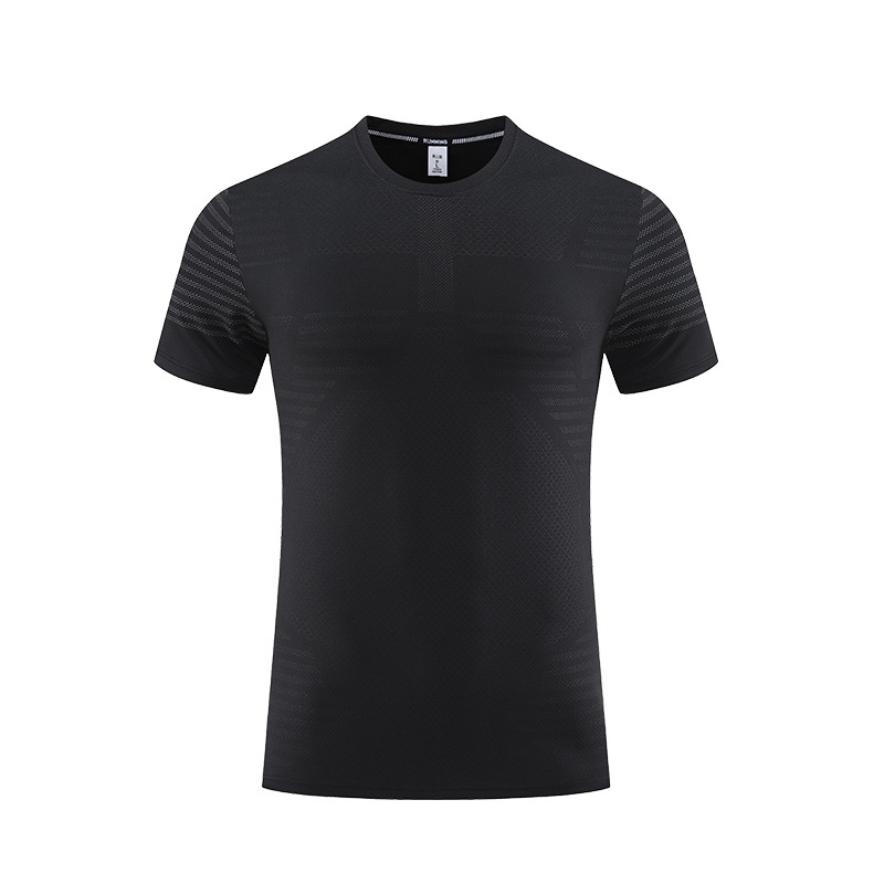 Nueva Camiseta de manga corta de secado rápido para hombre de seda de hielo de verano para correr entrenamiento de fitness ropa de pelota casual ropa deportiva de secado rápido para hombre
