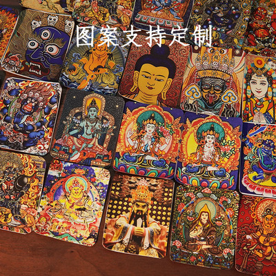 手绘唐卡扎基拉姆八大守护绿度母药黄财神画布可换各种图案唐卡布|ms