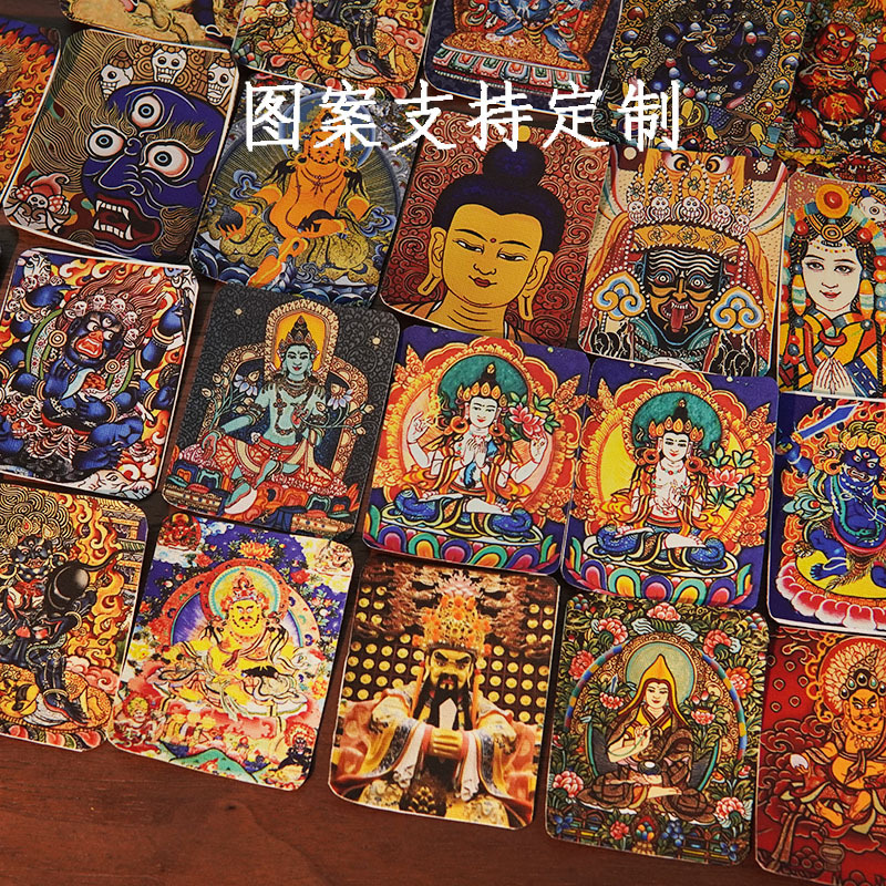 手绘唐卡扎基拉姆八大守护绿度母药黄财神画布可换各种图案唐卡布|ms