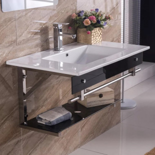 Bathroom Wall-Mounted Washbasin Wall-Mounted Ceramic Washbasin Washbasin Integrated Bracket Washbasin Combination Factory