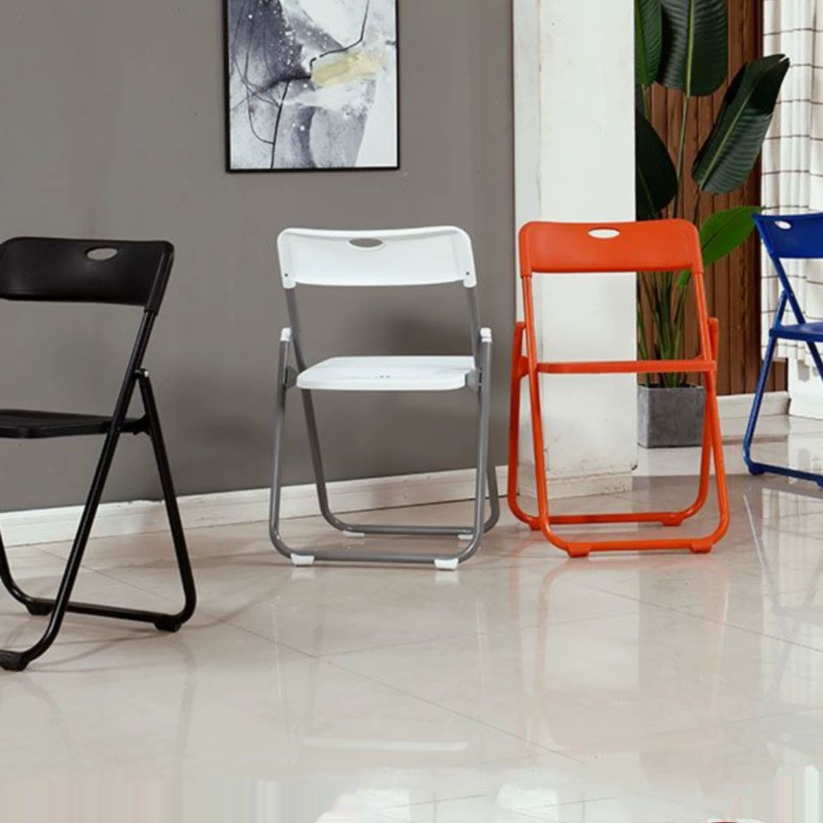 Простые взрослые спинки стулья бытовые складные стулья портативные обеденные стулья офисные стулья конференц-стулья пластиковые стулья Чжао Чжисунь