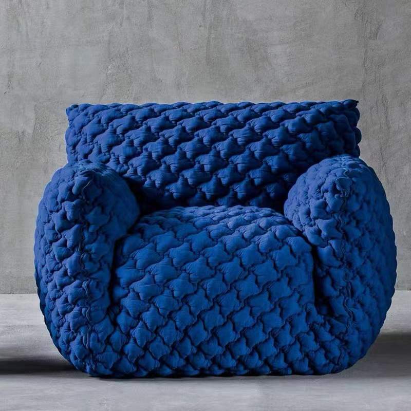 Sillón de sofá minimalista italiano diseñador creativo sofá individual estilo perezoso Klein Blue Fatty Sillón de sofá
