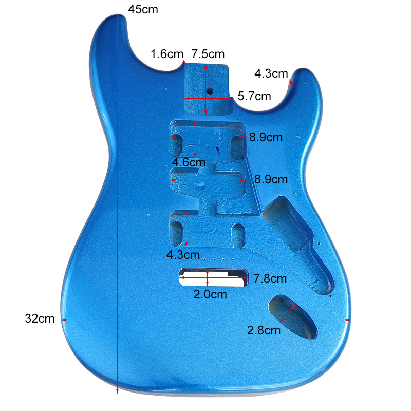Cuerpo de la guitarra eléctrica Sunset color cuerpo de la guitarra solo-Shake accesorios de instrumentos musicales modificados DIY cuerpo de la guitarra eléctrica