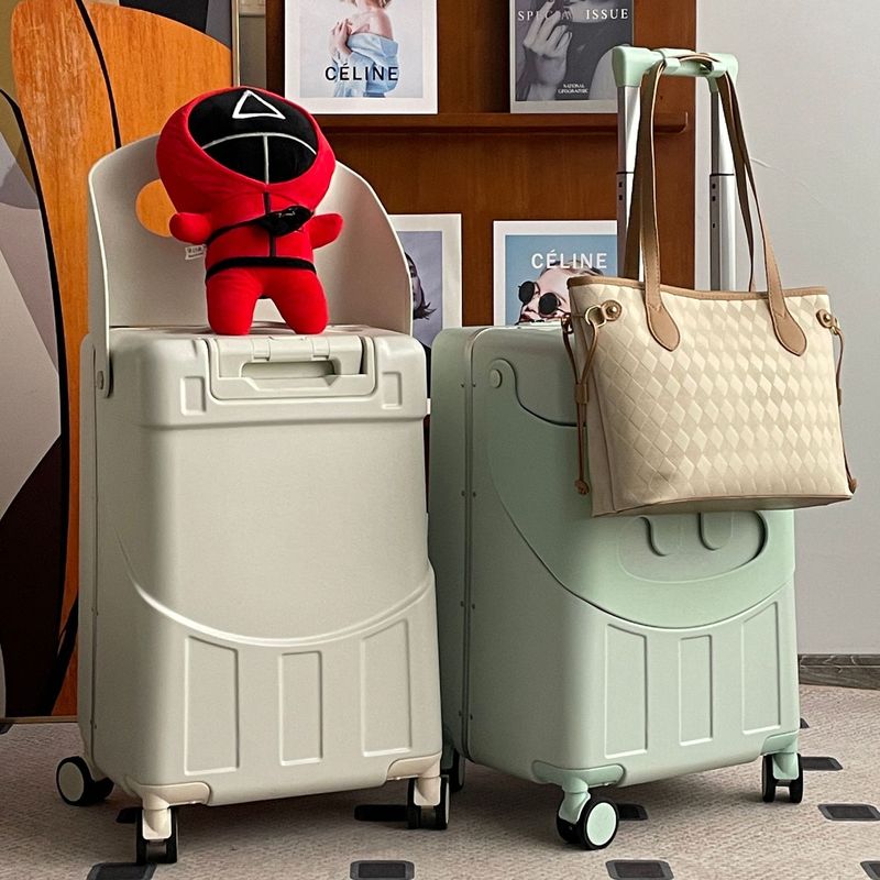 ママのスーツケース、子供が座ったり乗ったりできるベビーカー、旅行用スーツケース、親子旅行用搭乗トロリーケース 22|undefined