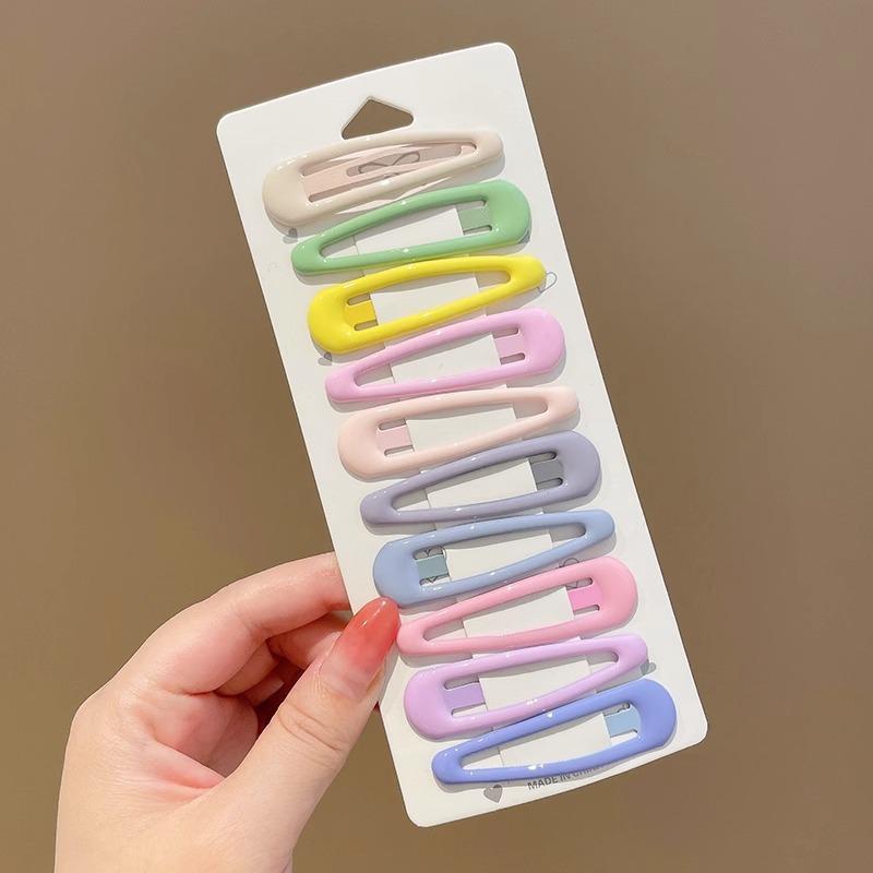 Horquilla de color dopamina, clip de pico de pato de cabello roto coreano femenino, horquilla de sentido avanzado y2k, clip lateral con flequillo, tocado