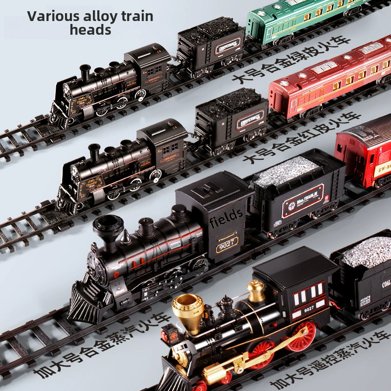 Realistic retro electric subway, children's train model, toy for boys, set