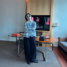 南油高版本小众英伦风高端气质格纹百搭保暖灯芯绒翻领棉服外套