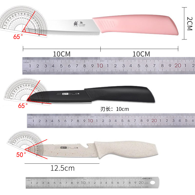 Cuchillo de alimentos para bebés dormitorio tabla de corte cocina tres piezas cuchillo de paja fruta set tabla de verduras plato de trigo