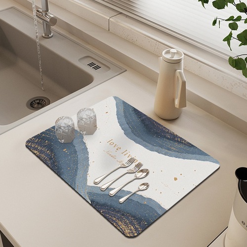 Kitchen drain mat bar diatom mud absorbent mat countertop table mat coaster wash basin mat kitchenware insulation mat