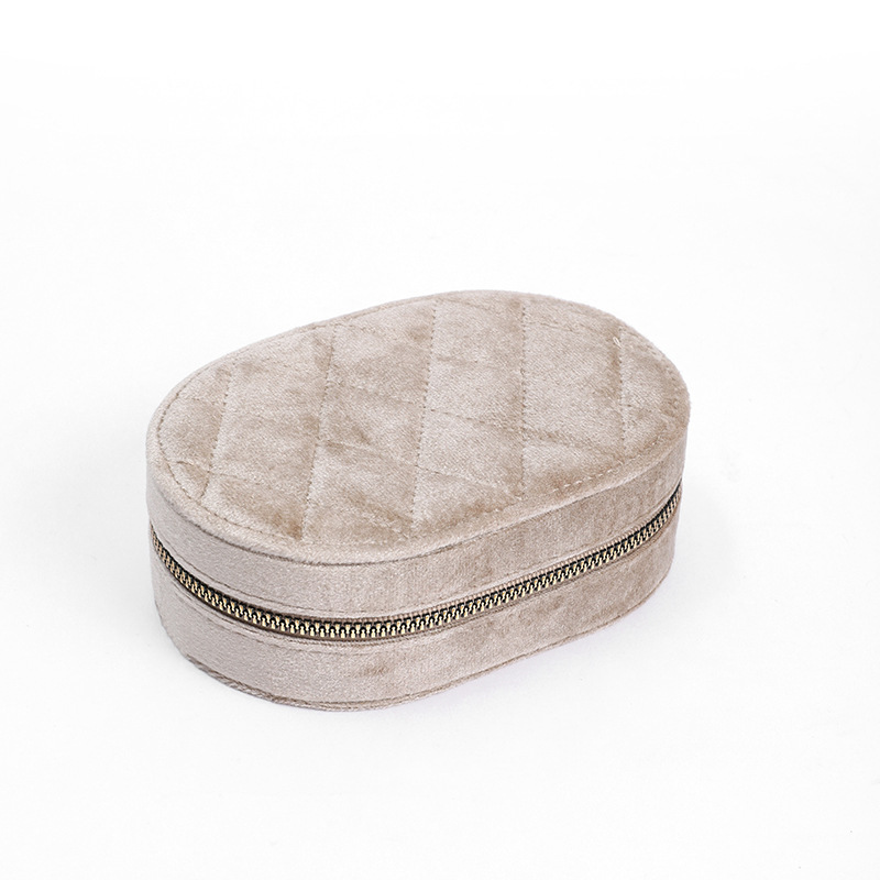 Moda retro terciopelo multifuncional portátil caja de joyas exquisitas pendientes de viaje pendientes collar caja de almacenamiento de joyas