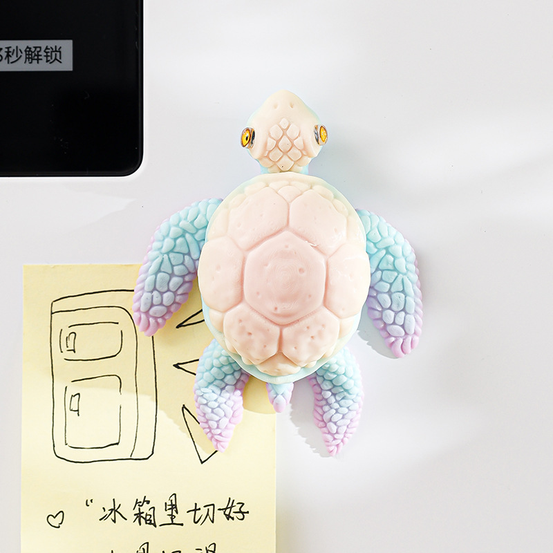 Imprimir 3D Imprimir Imán de refrigerador de animales marinos Creativa Tortuga Pulpo Estéreo Pegatina magnética Decoración del hogar Regalos al por mayor