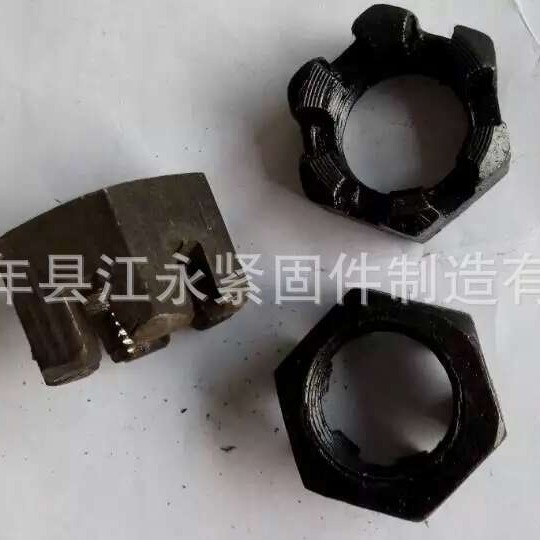 开槽螺母 开槽螺帽 开花螺母 8.8级加厚开槽螺母M8-M56