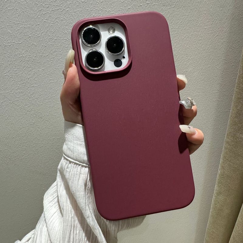 Iphone12液状シリコンシェルリンゴ11proの肌感フロスト12maxロゴ付きベルベット携帯ケース|undefined