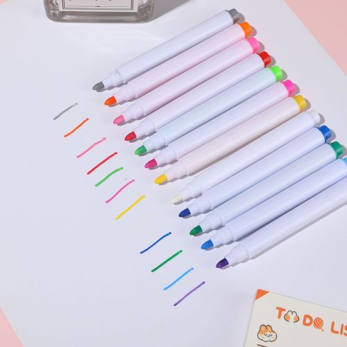 Colorful Eco-Friendly Liquid Chalk Dust-Free Erasable LED Fluorescent Light Board Pen for Children's Drawing and Painting Erasable Blackboard Pen