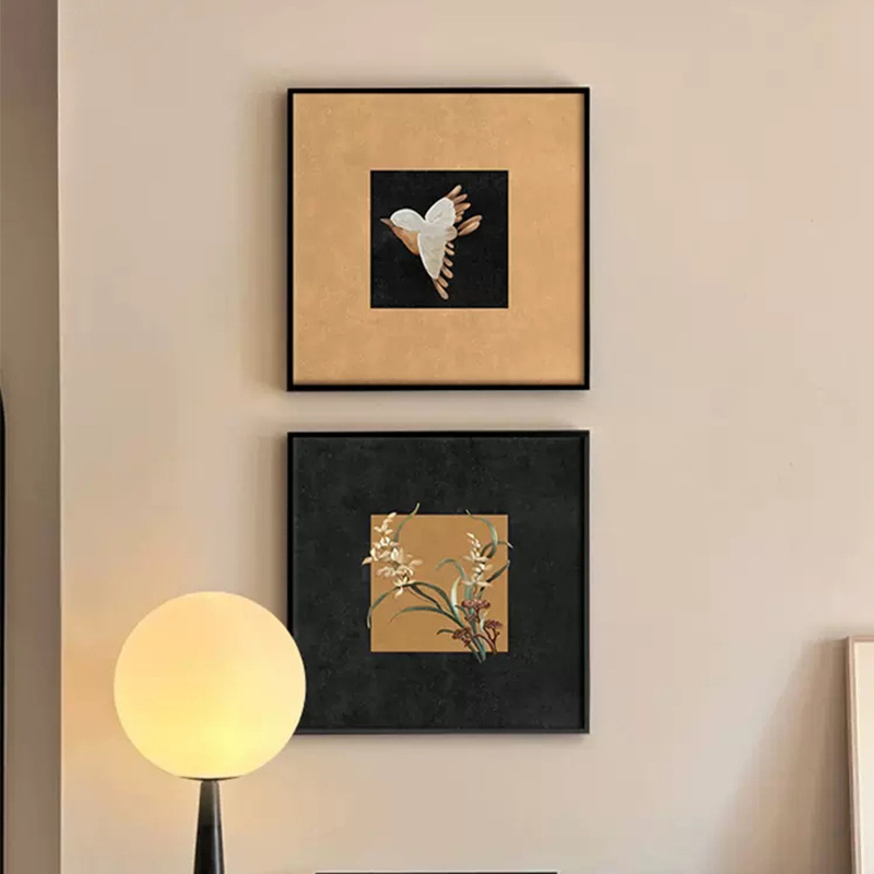 Popular New French Niche Oil Painting Retro Maillard Restaurant Restaurant Hanging Painting Middle Ancient High-class Living Room Decorative Painting