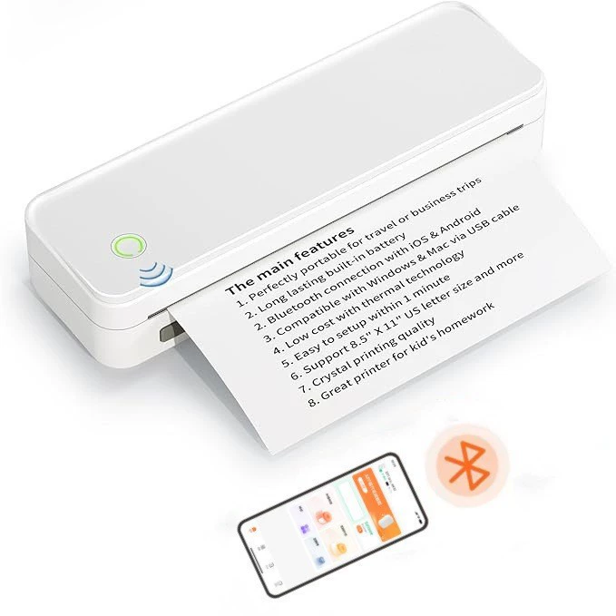 Портативный мини-принтер для младших школьников, A4, Bluetooth