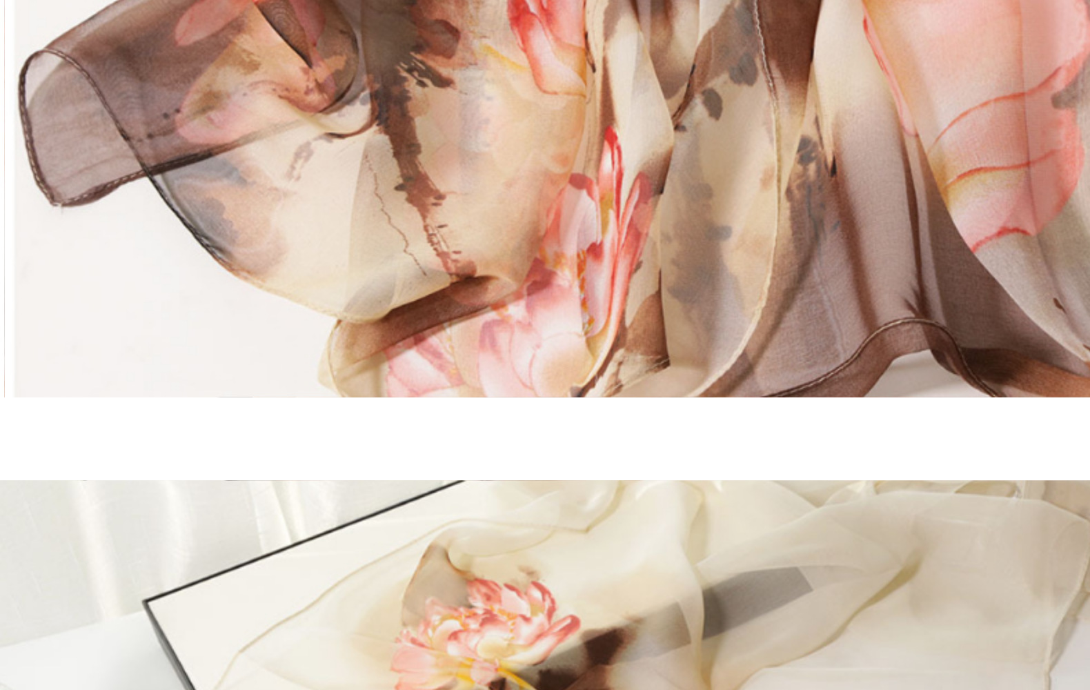 Women's Elegant Flower Georgette Silk Scarves display picture 3