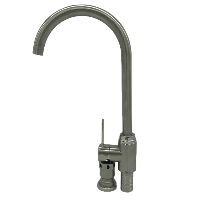 Grifo Mezclador Giratorio de Cocina de Acero Inoxidable Cepillado para Fregadero image 4
