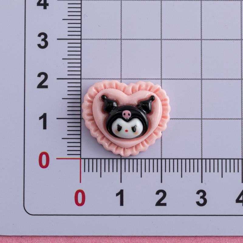 Dibujos Animados sanliou coolomi negro púrpura serie accesorios de resina DIY crema pegamento caja del teléfono accesorios para el cabello material hecho a mano