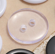 Botones de resina para dos ojos botones de pan anchos botones negros transparentes para cuatro ojos bordes finos accesorios de botones de gabardina de revestimiento blanco