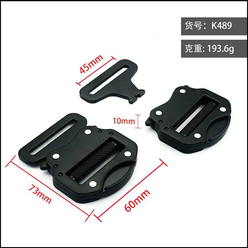 Metal tactics belt with clasp, backpack, school bag
