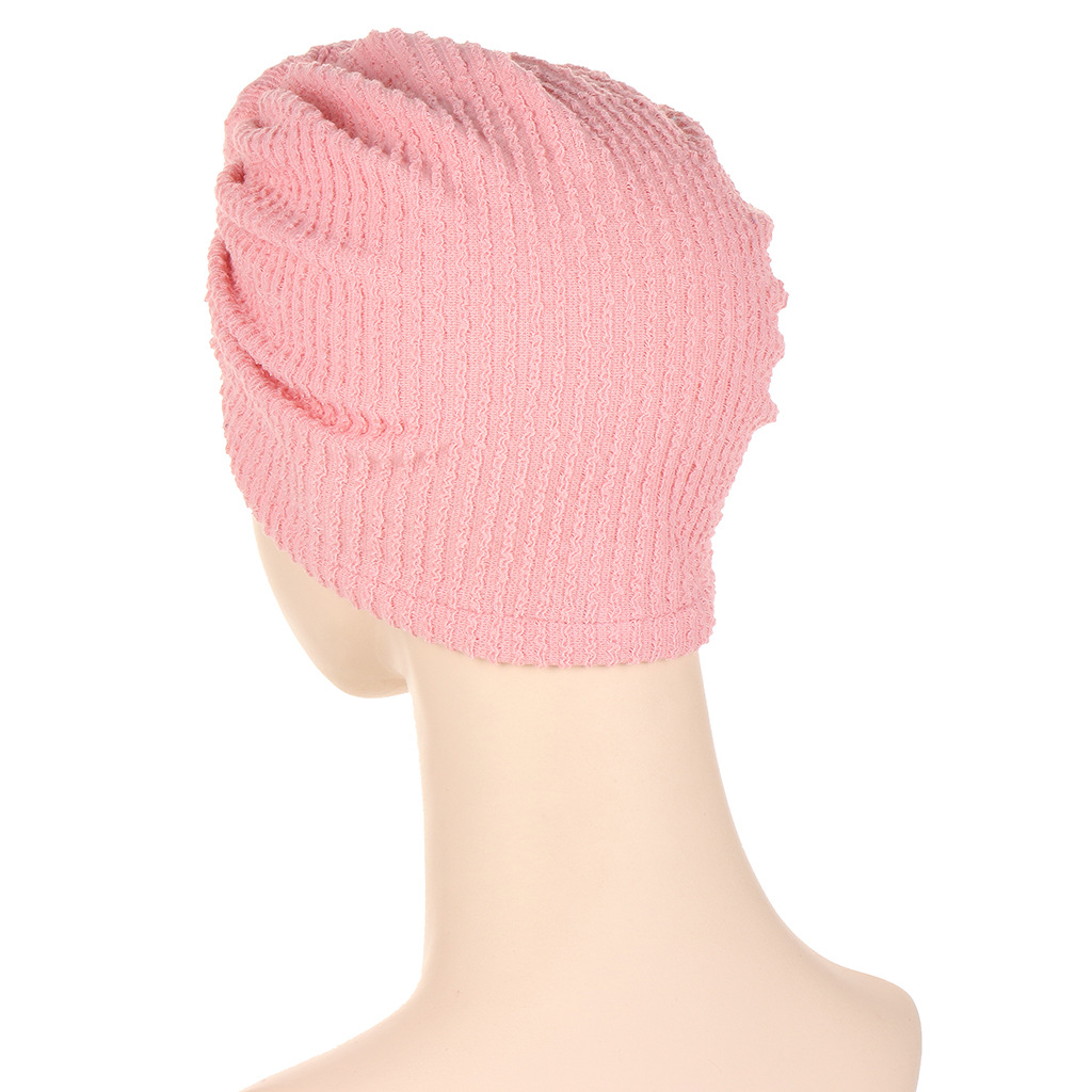Turbante arricciato snail multicolore cappello baotou alla moda_voghion.com