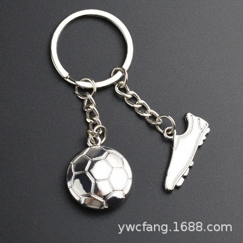 Creative metal keychain World Football Cup creative football keychain ring promotion gift key chain