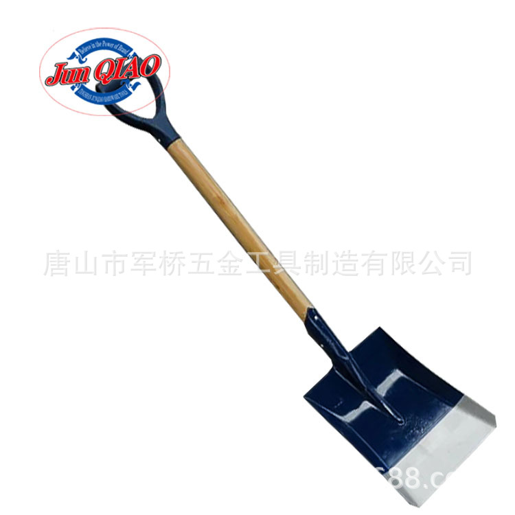工厂直供家用户外木柄铁锹农用锰钢铲子园林挖土钢锹出口木柄铁锹