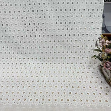 纯棉圆圈绣花满幅连衣裙水溶镂空绣花面料 女装童装礼服刺绣面料