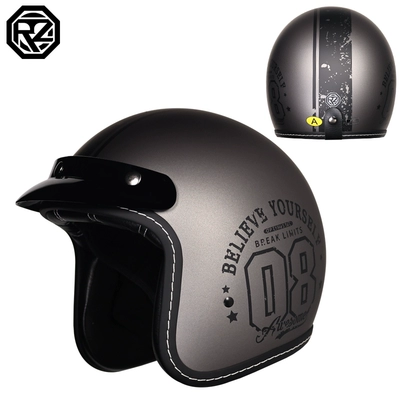 Motosiklet dəbilqələri helmet winter retro half helmet electric - m-titanium-gray-08