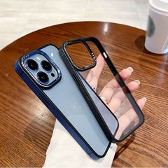邊貼碳纖紋適用蘋果15ProMax手機殼iPhone14金屬鏡頭防摔保護套13