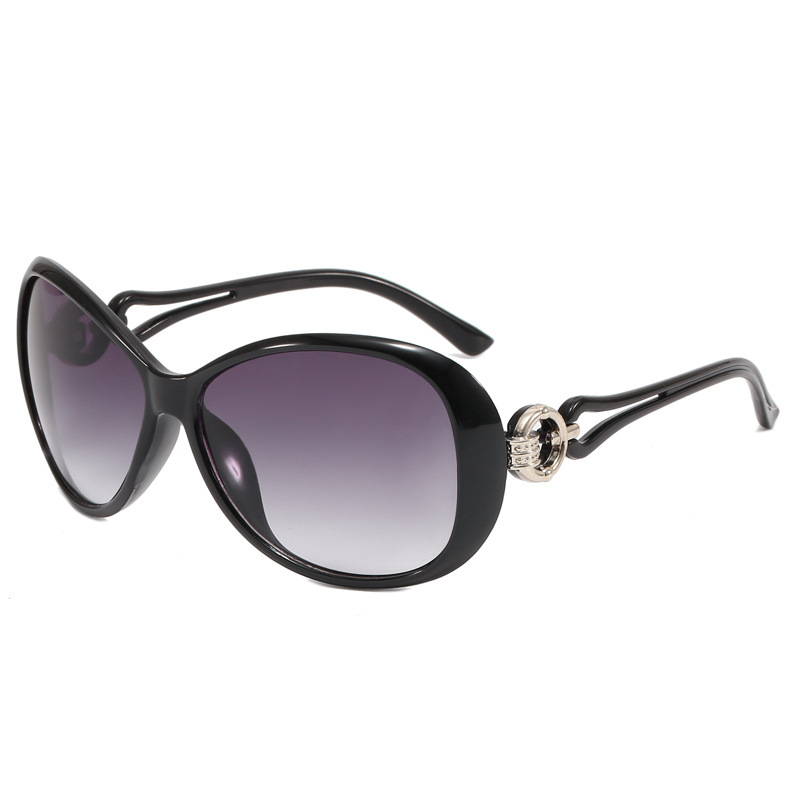 New Large Frame Sunshade UV-proof Women's Sunglasses Fashion European and American Elegant Cross-border Sunglasses Street Beat Glasses