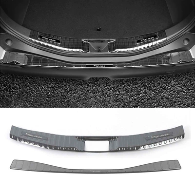 Dedicated to Toyota BZ4X rear guard plate stainless steel rear bumper guard plate modification accessories (Other Car Modifications) - bz4x-inner-outer-rear-guard-black-titanium-black-label