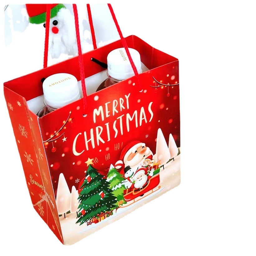 Nueva bolsa de regalo de Navidad bolso bolsa de papel al por mayor bolsa de regalo Portátil Bolsa de embalaje de dibujos animados