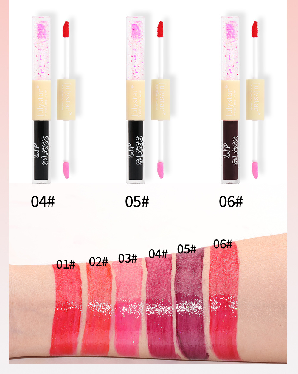 carina Makeup dvojni biserni vodni sijaj, naraven in dolgo obstojen, se ne lepi na skodelico bleščila za ustnice_voghion.com