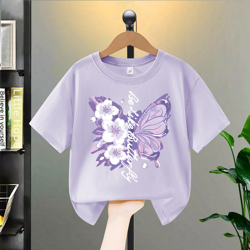 반팔 나비 보라색
