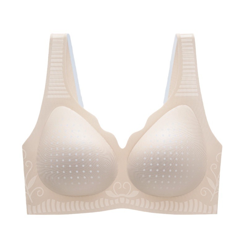 Hielo sin marcas chaleco ropa interior damas sin anillo de acero para reunirse sostén de verano anti-caída delgada copa fija sostén