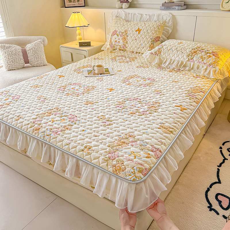 A類綿挟みベッド笠単品厚手ベッドカバー南通ホテル席夢思マットレス保護カバー全包滑り止めシーツ