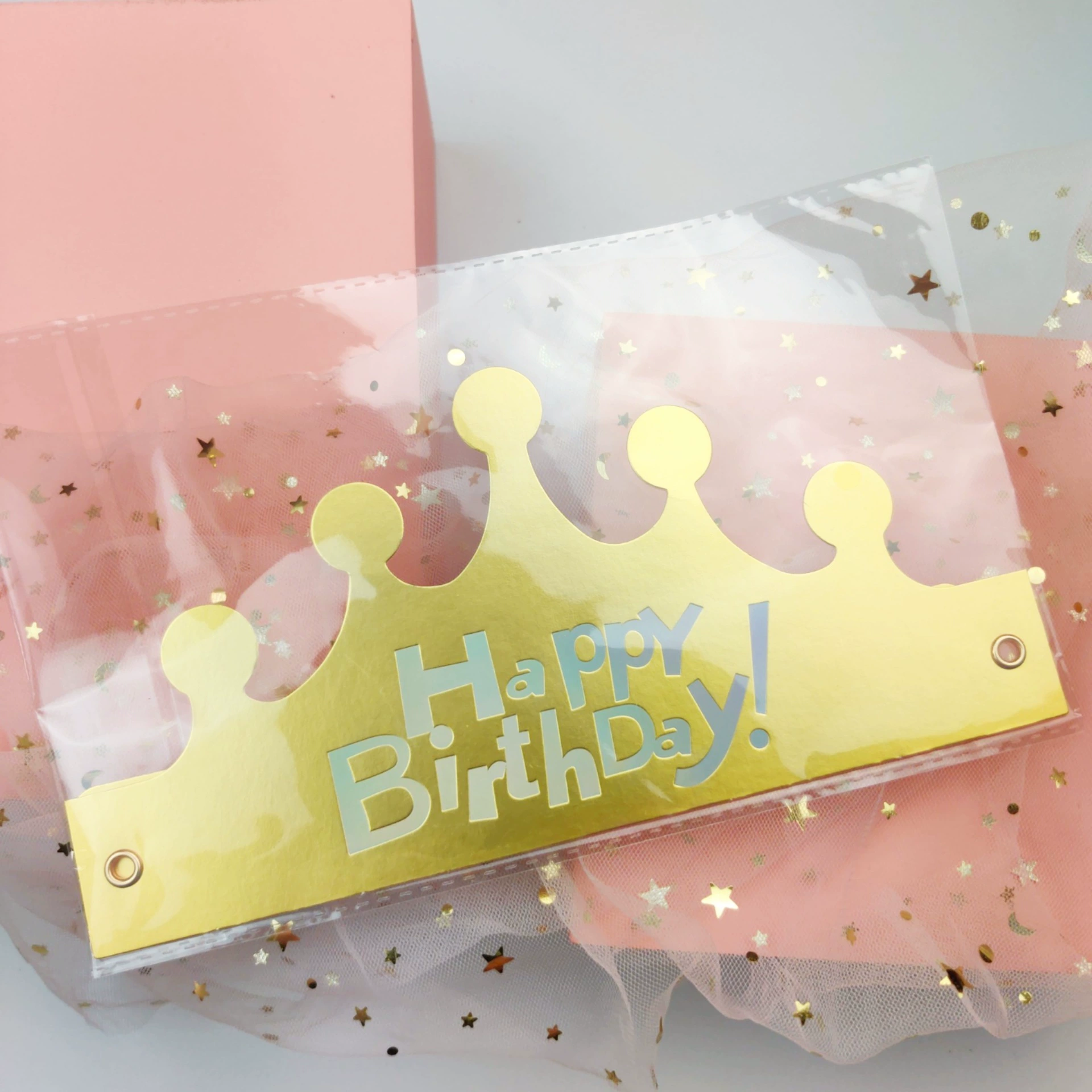 Brand foldable children's golden hat, hair accessory, internet celebrity