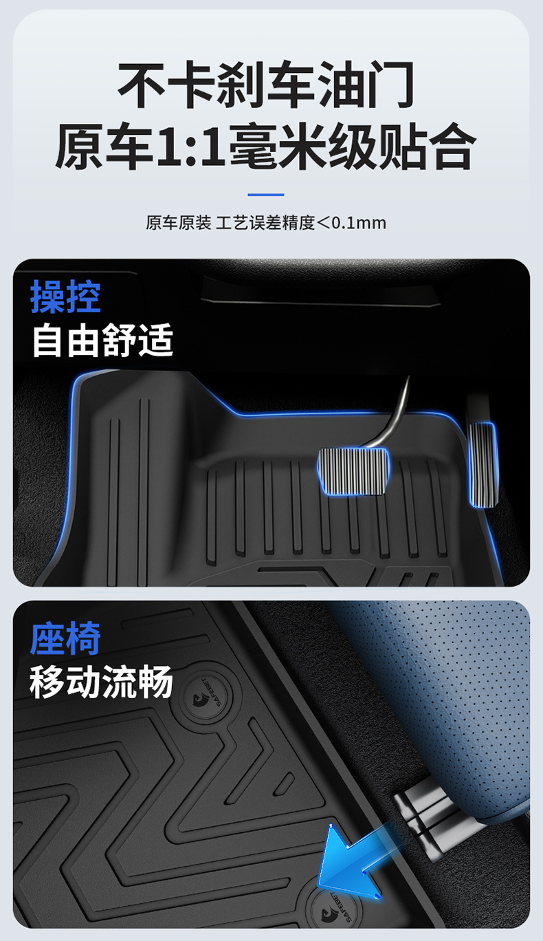 Suitable for Nissan X-Trail, Qashqai, Sylphy, Teana, N6, N7, All-Weather Tpe Car Floor Mats