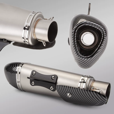 Motorcycle exhaust pipe: Muffler Non-Destructive Installation