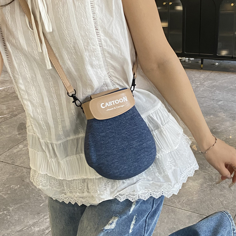 Versión coreana del bolso de teléfono móvil de nicho 2025 verano nuevo bolso femenino guantes creativos bolso de hombro bolso de mensajero de color de contraste retro