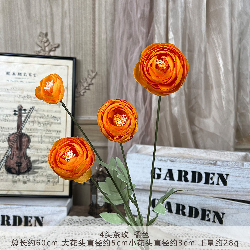 Hoa Hồng Trà 4 Đầu XC - Cam