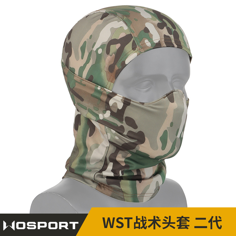 WoSporT WST战术头套二代 硅胶口罩 护脸迷彩骑行防晒防风头套